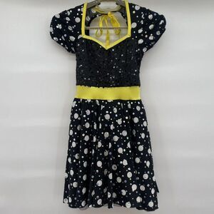 Costume Gallery Dance‎ Costume Black Polka Dot Yellow Hair Bow Med Child